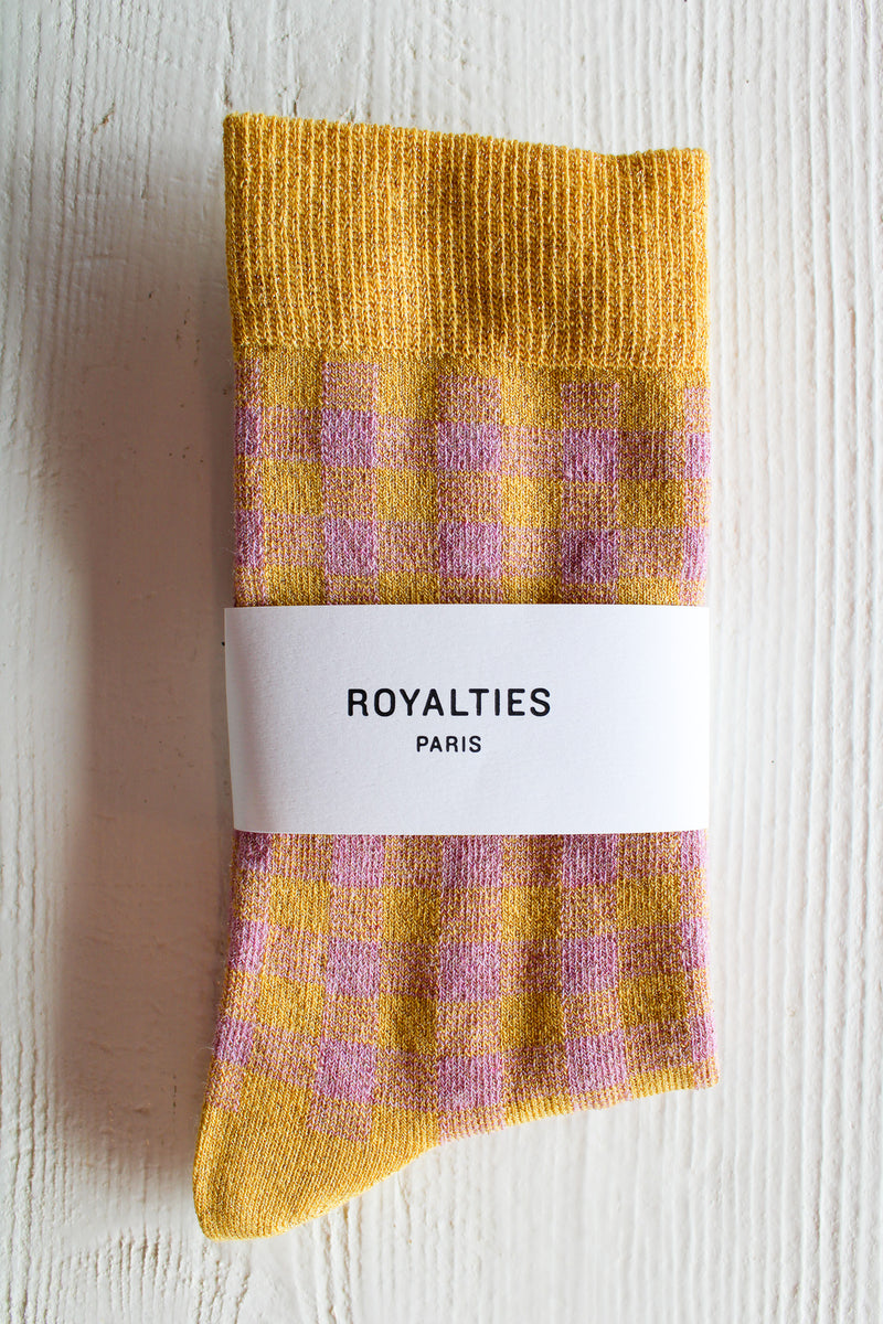 Checker Shimmer Socks