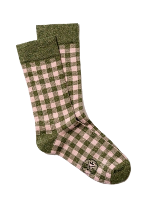 Checker Shimmer Socks