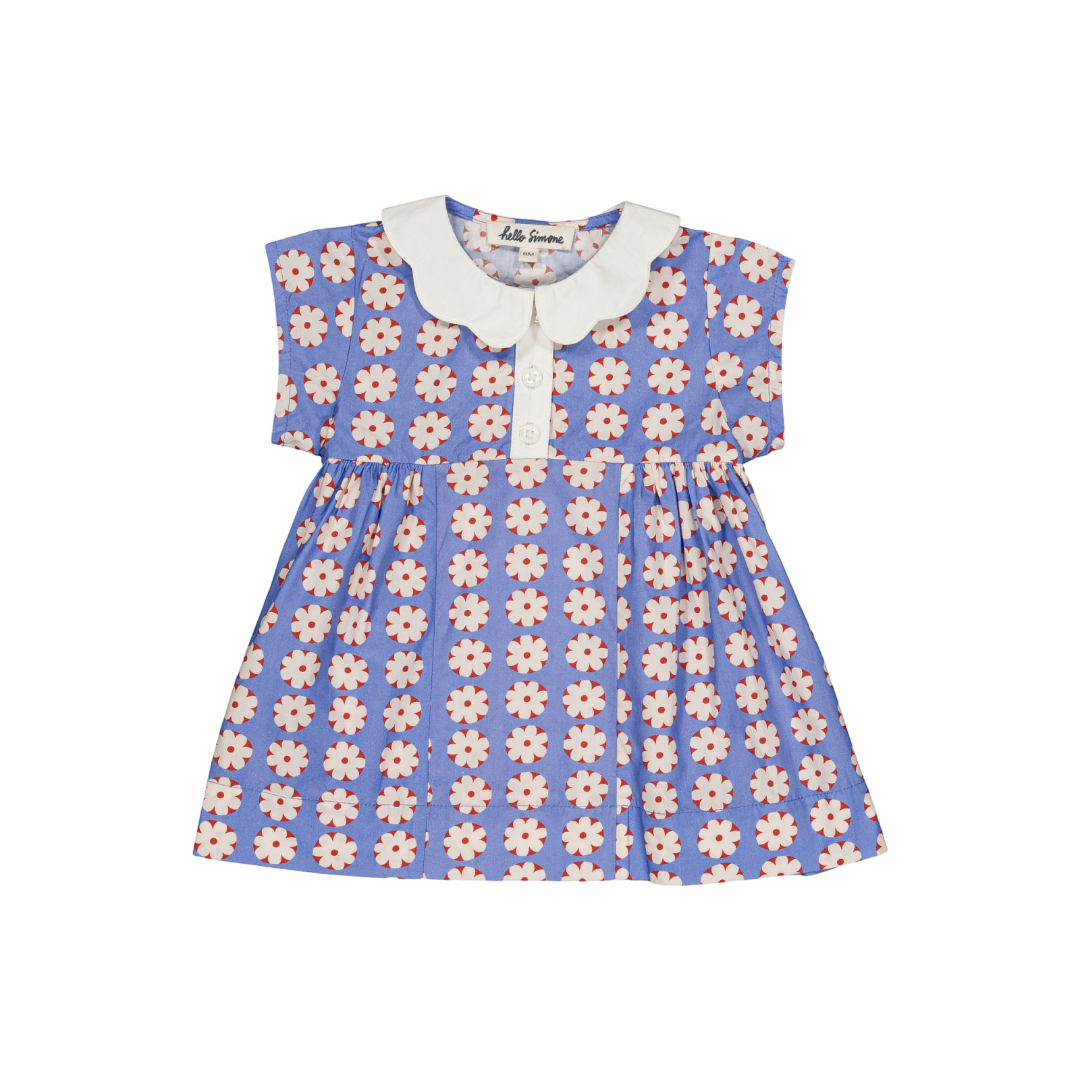 Clara Baby Dress - Pomponette Blue