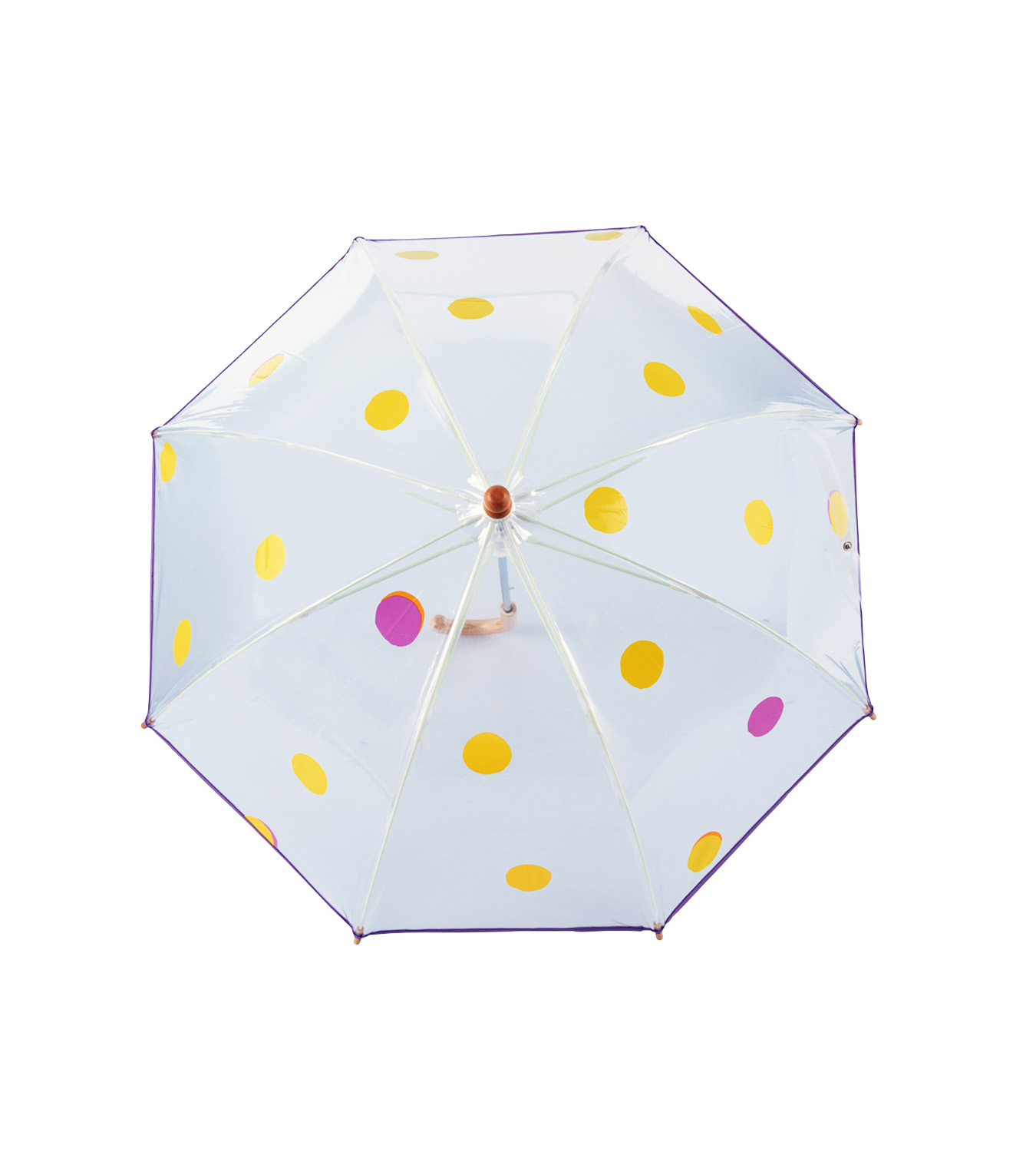 Clear Dome Umbrella - Polka Dots