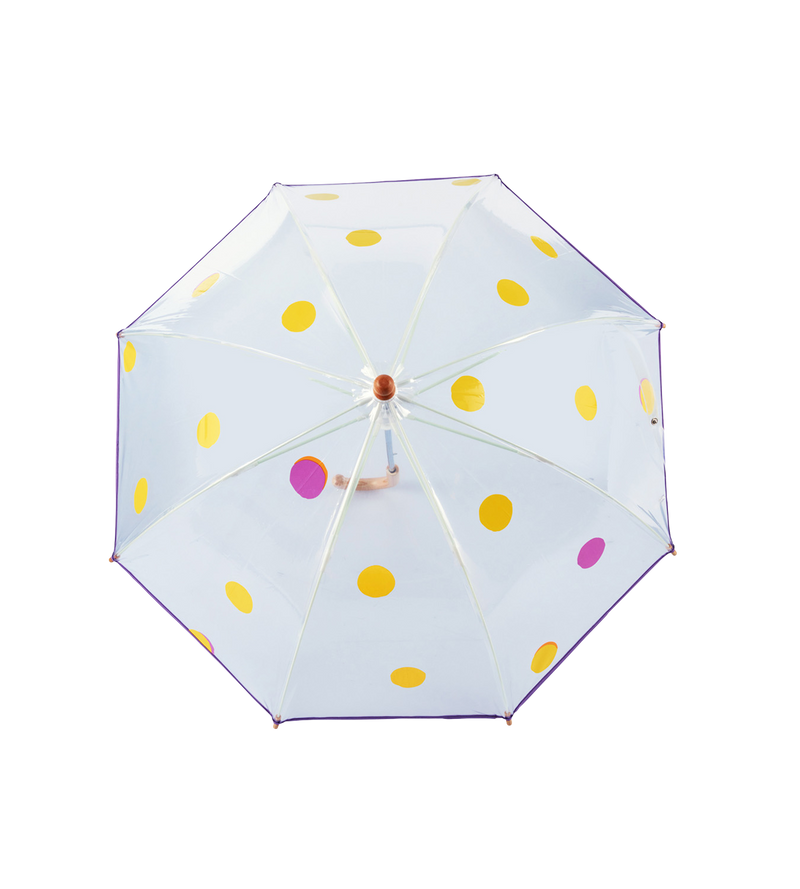 Clear Dome Umbrella - Polka Dots