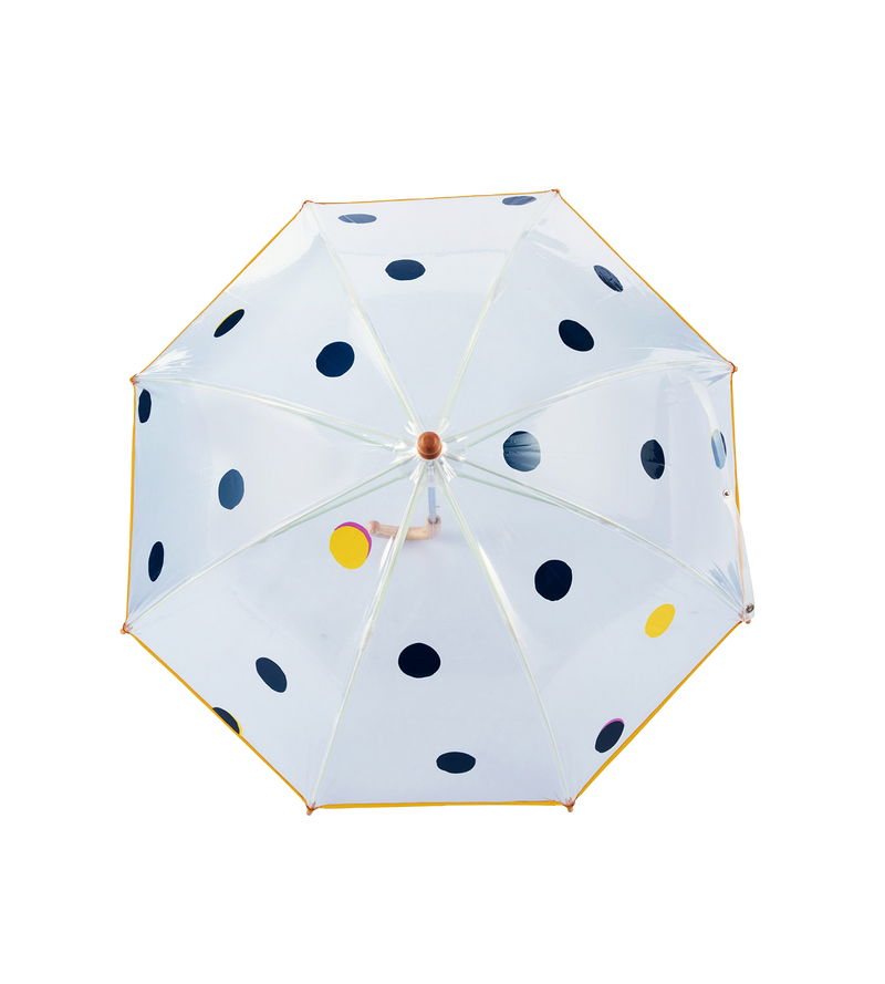 Clear Dome Umbrella - Polka Dots