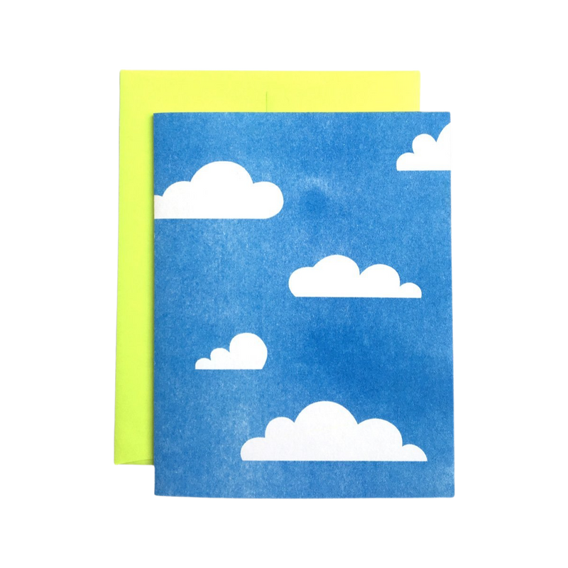 Clouds Risograph Card