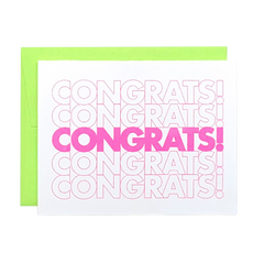 Congrats Bag Risograph Card