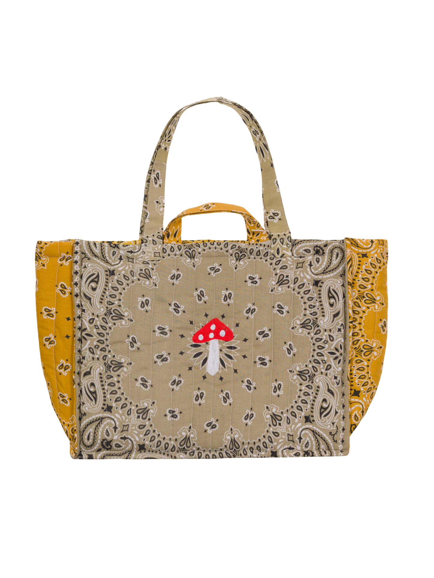 Cabas Quilted Tote Bag - Mushroom