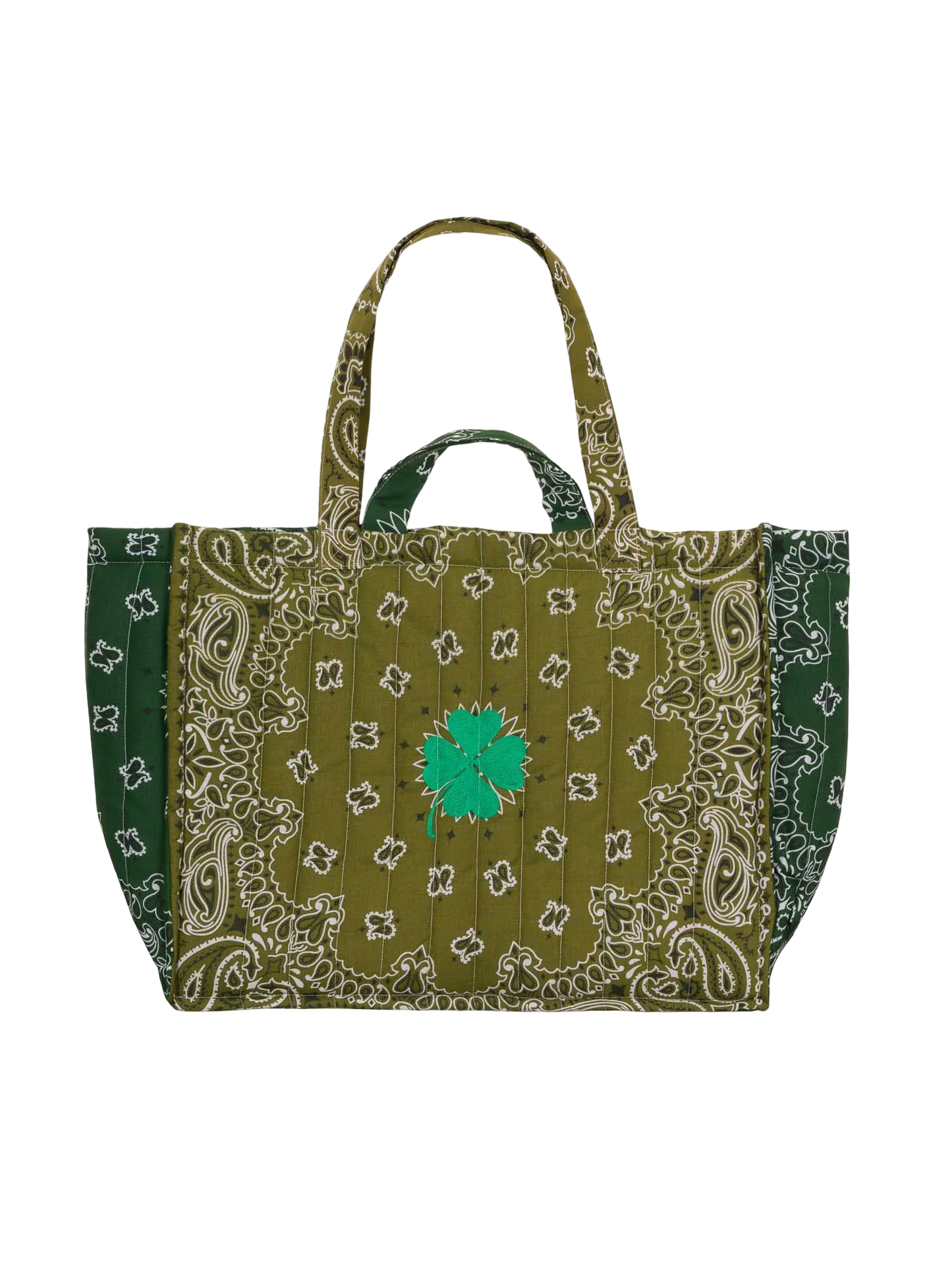 Cabas Quilted Tote Bag - Clover