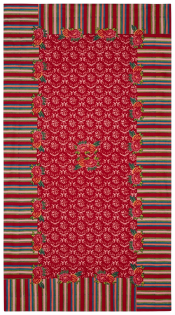 Cotton Tablecloth - Love Red
