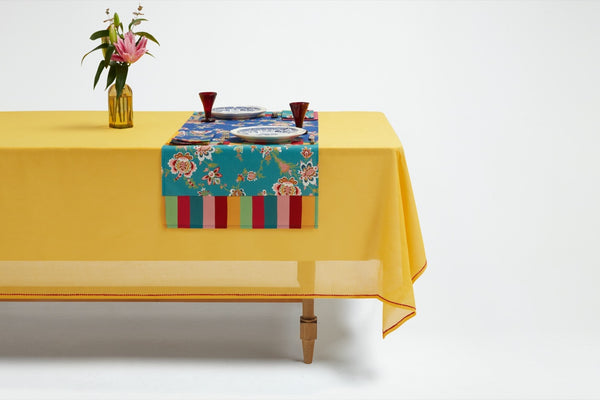 Cotton Runner - Swiss Blue Veronese