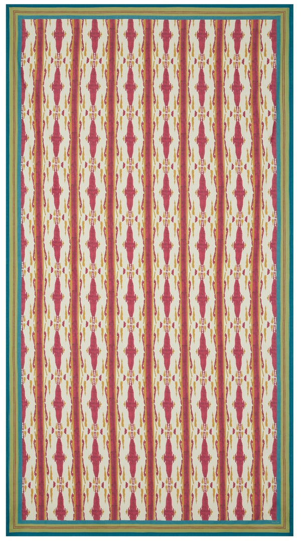 Cotton Tablecloth - Flame Aubergine Gold