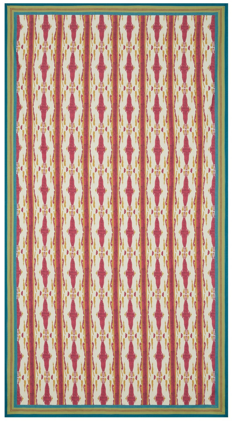 Cotton Tablecloth - Flame Aubergine Gold