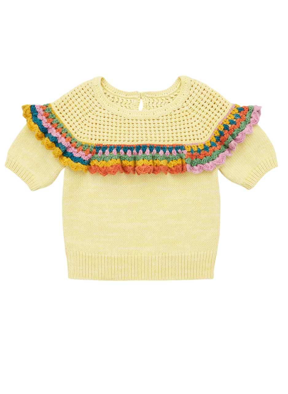 Crochet Joya Top - Vintage Yellow