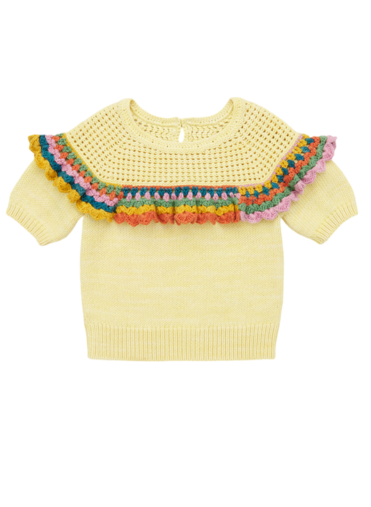 Crochet Joya Top - Vintage Yellow