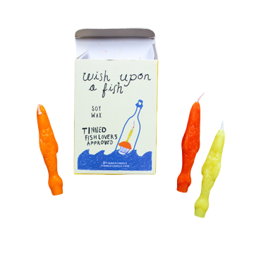 Sardine Birthday Candles - Set of 8