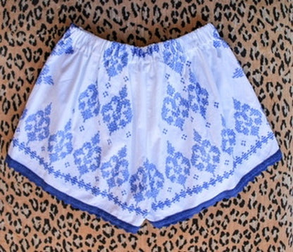 Embroidered Italian Dolphin Shorts - One of a Kind