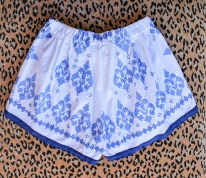 Embroidered Italian Dolphin Shorts - One of a Kind