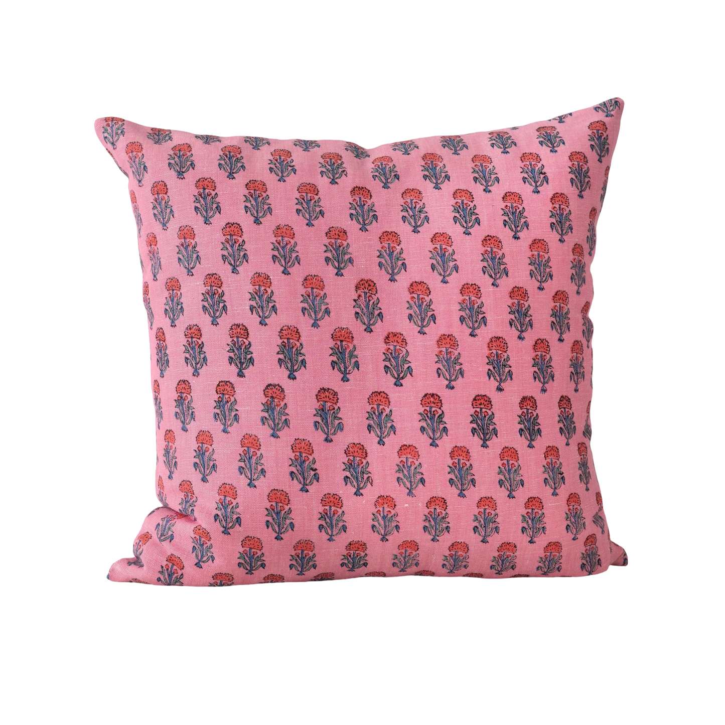 Block Print Pillow - Fuchsia