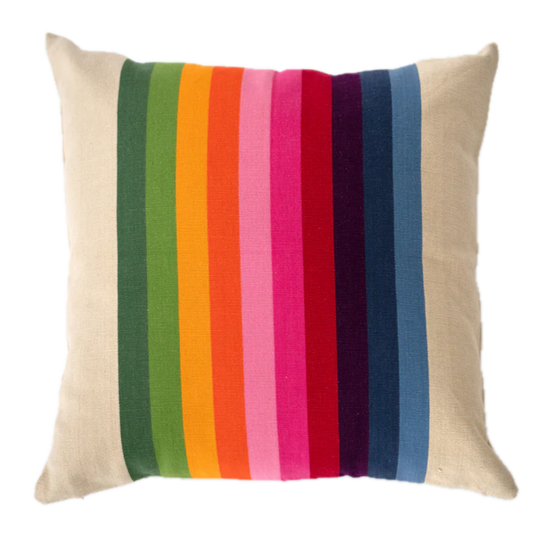 Pink Spectrum Stripe Pillow
