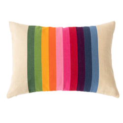 Pink Spectrum Stripe Pillow