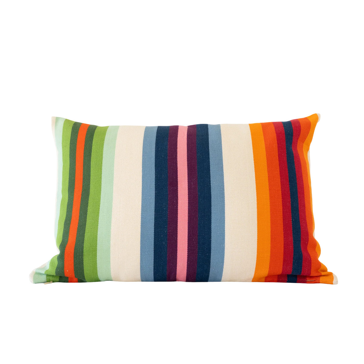 Rainbow Stripe Pillow - Orange