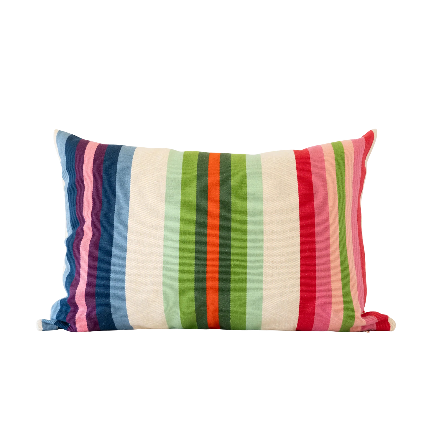 Rainbow Stripe Pillow - Pink