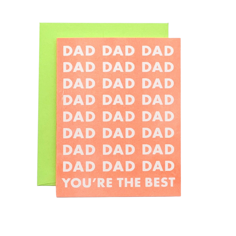 Dad You're the Best Risograph Card