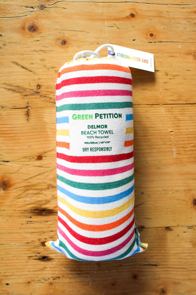 Striped Beach Towel in a Bag - Delmor