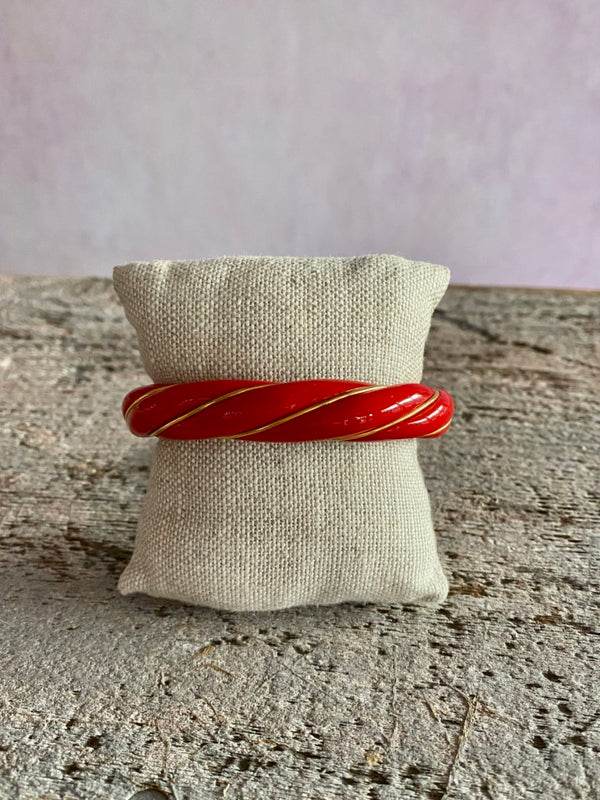 Diana Cuff Bracelet - Red