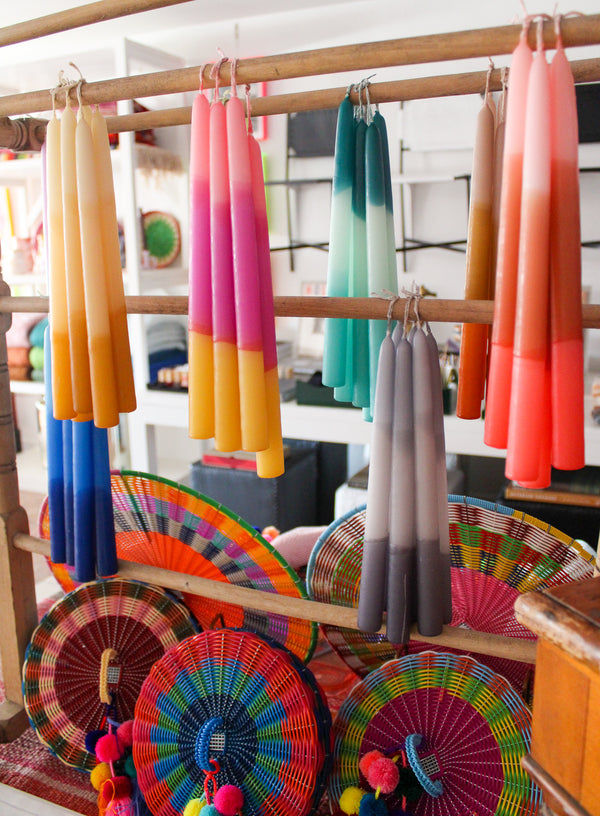 Dip Dyed Ombre Candles Set of 2
