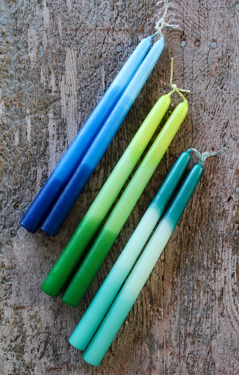 Dip Dyed Ombre Candles Set of 2