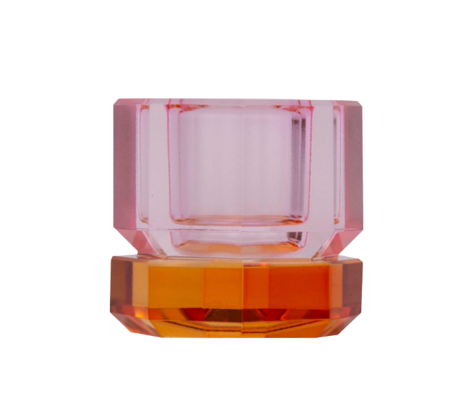 Double Hexagon Crystal Candleholder