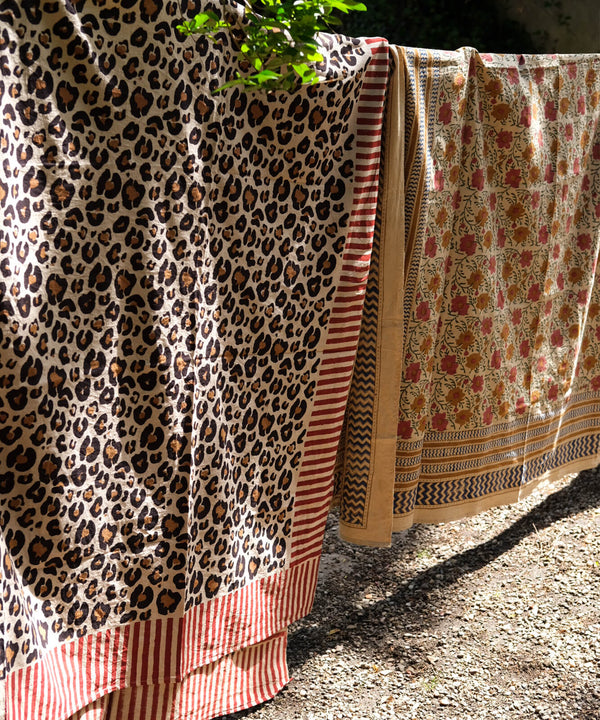 Block Print Tablecloth - Leopard