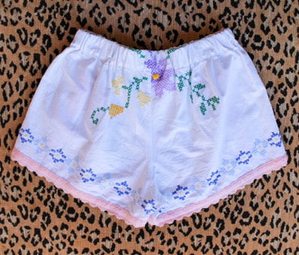 Embroidered Italian Dolphin Shorts - One of a Kind