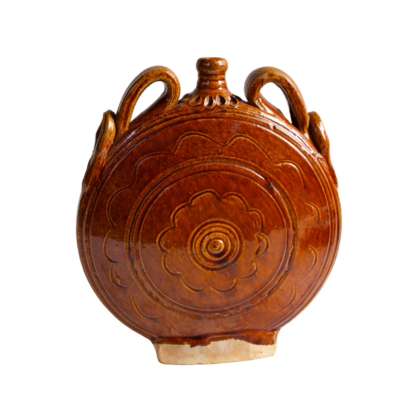 Antique Pottery Flask