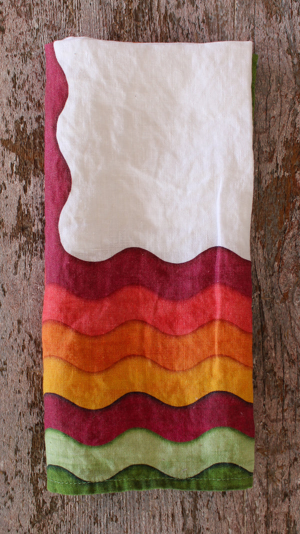 Earthy Rainbow Linen Napkin