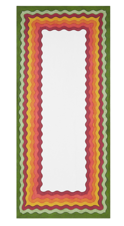 Earthy Rainbow Linen Tablecloth