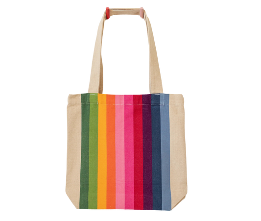 Pink Spectrum Stripe Tote Bag