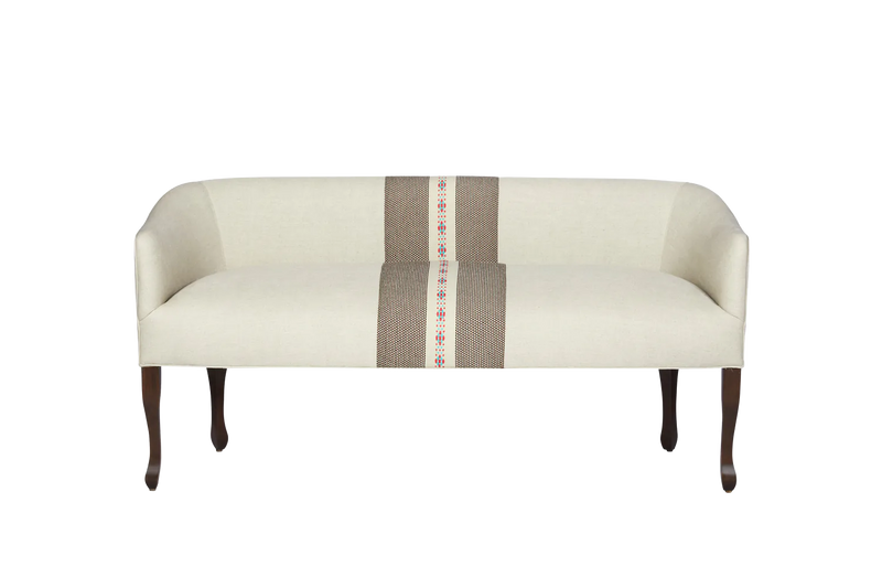 Elena Settee in Aswan Fabric - In Stock