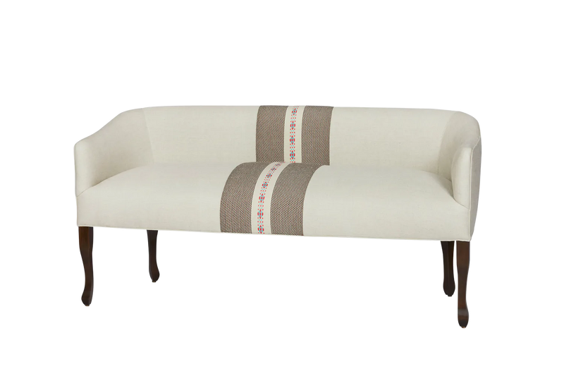 Elena Settee in Aswan Fabric - In Stock