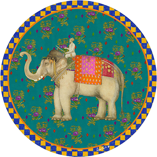 Elephant Placemat - Peacock