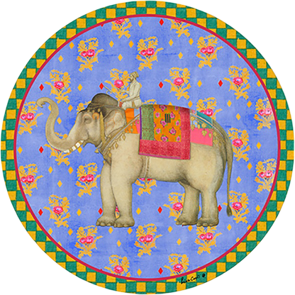 Elephant Placemat - Pervinch