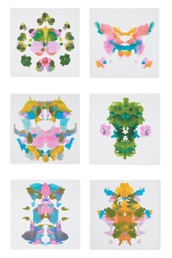 'Encre' Ink Blot Linen Napkins - Set of Six
