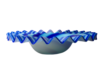 Blue & White Murano Glass Bowl