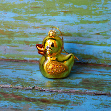 Rhinestone Rubber Ducky Ornament