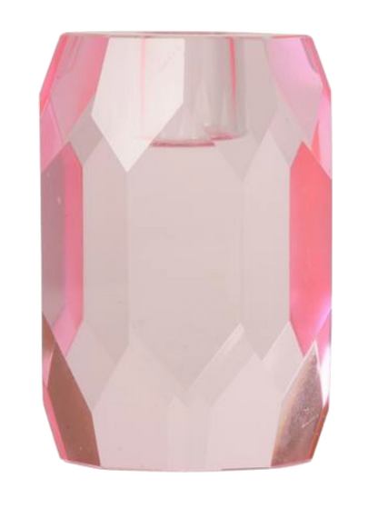 Gem Crystal Candleholder - Pink