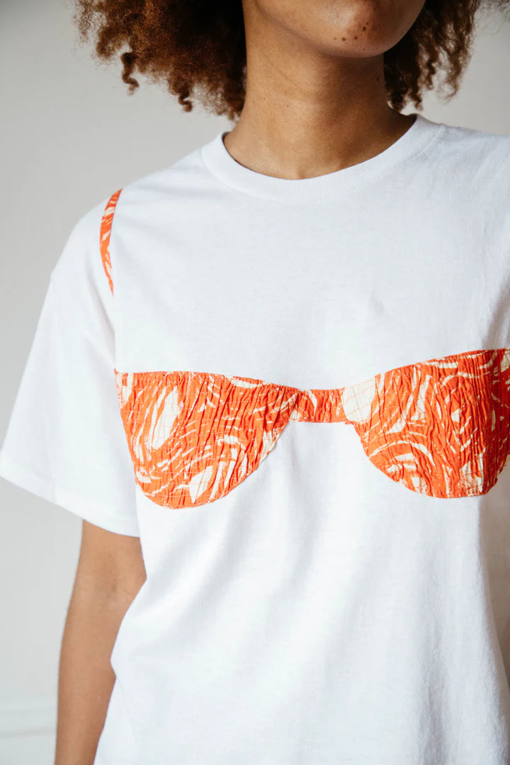 Florida Woman Appliqué Tee - Orange Swirl