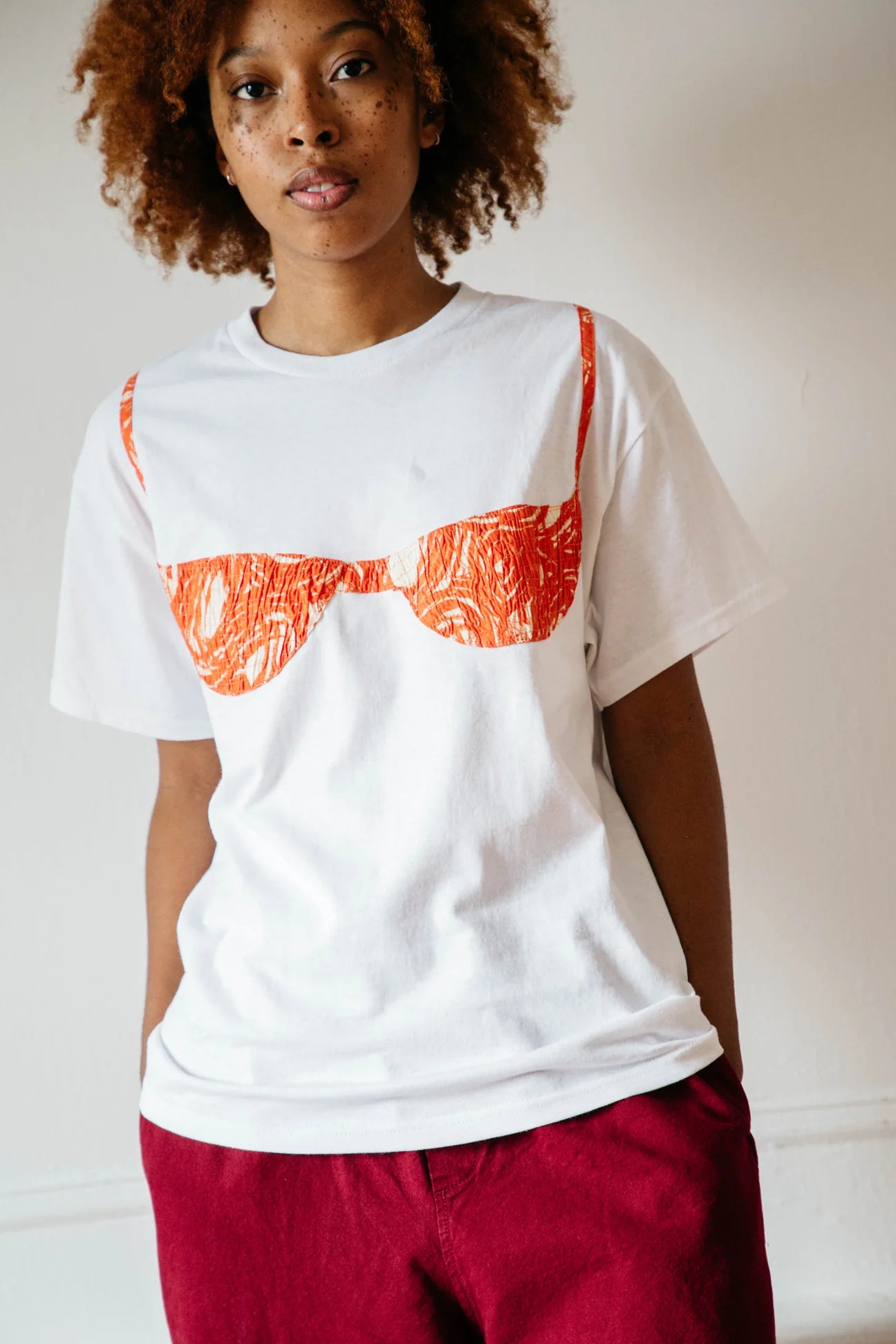 Florida Woman Appliqué Tee - Orange Swirl