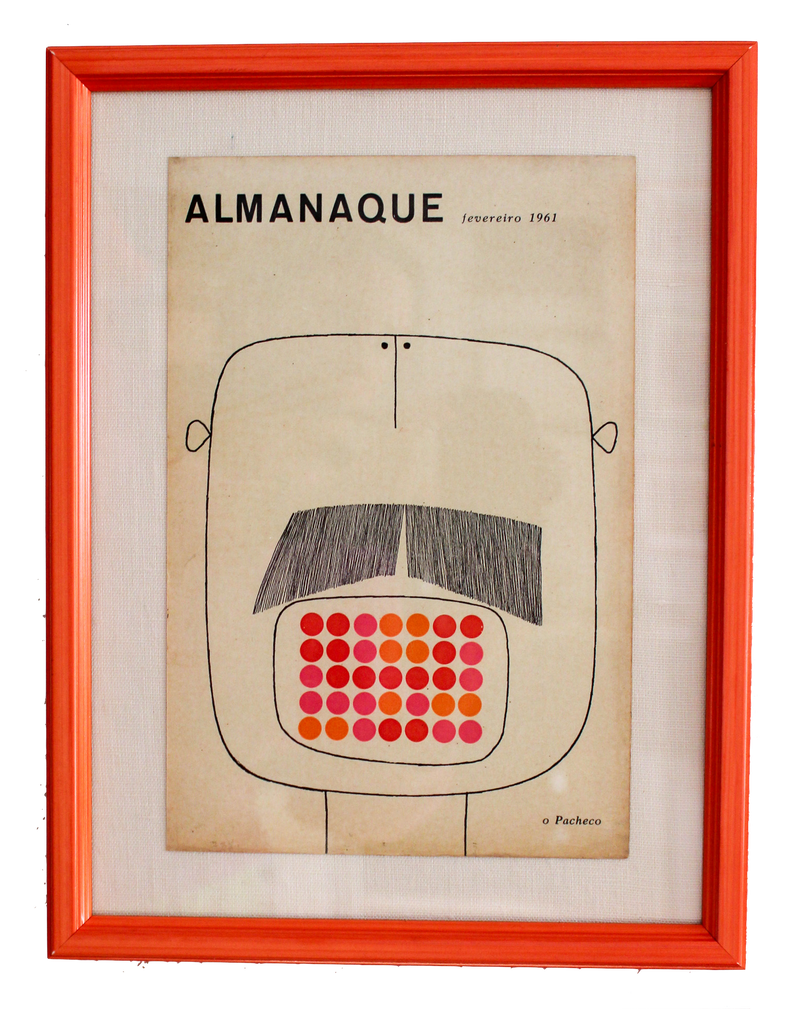 Framed Almanaque Magazine Cover - February 1961