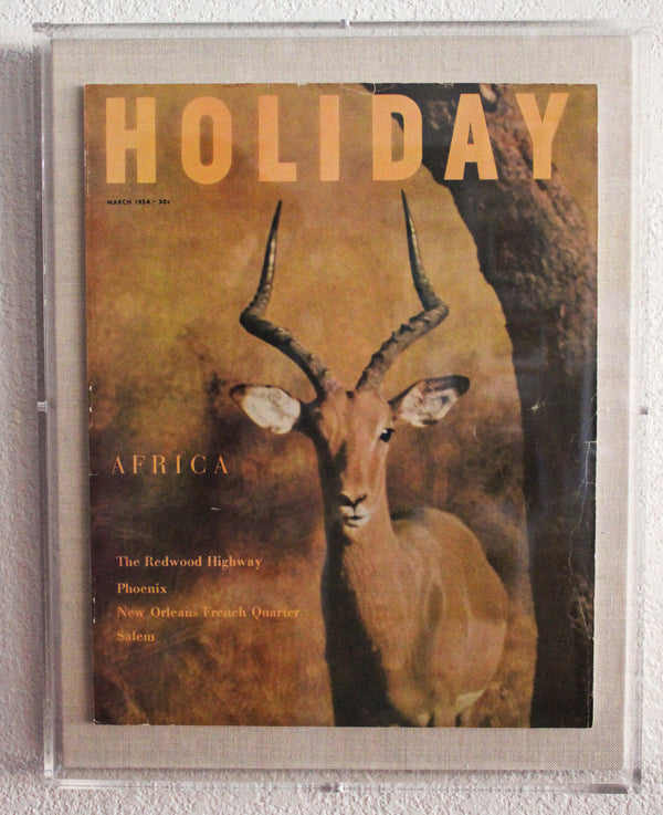Framed Holiday Magazine Cover - March 1954, "Africa"