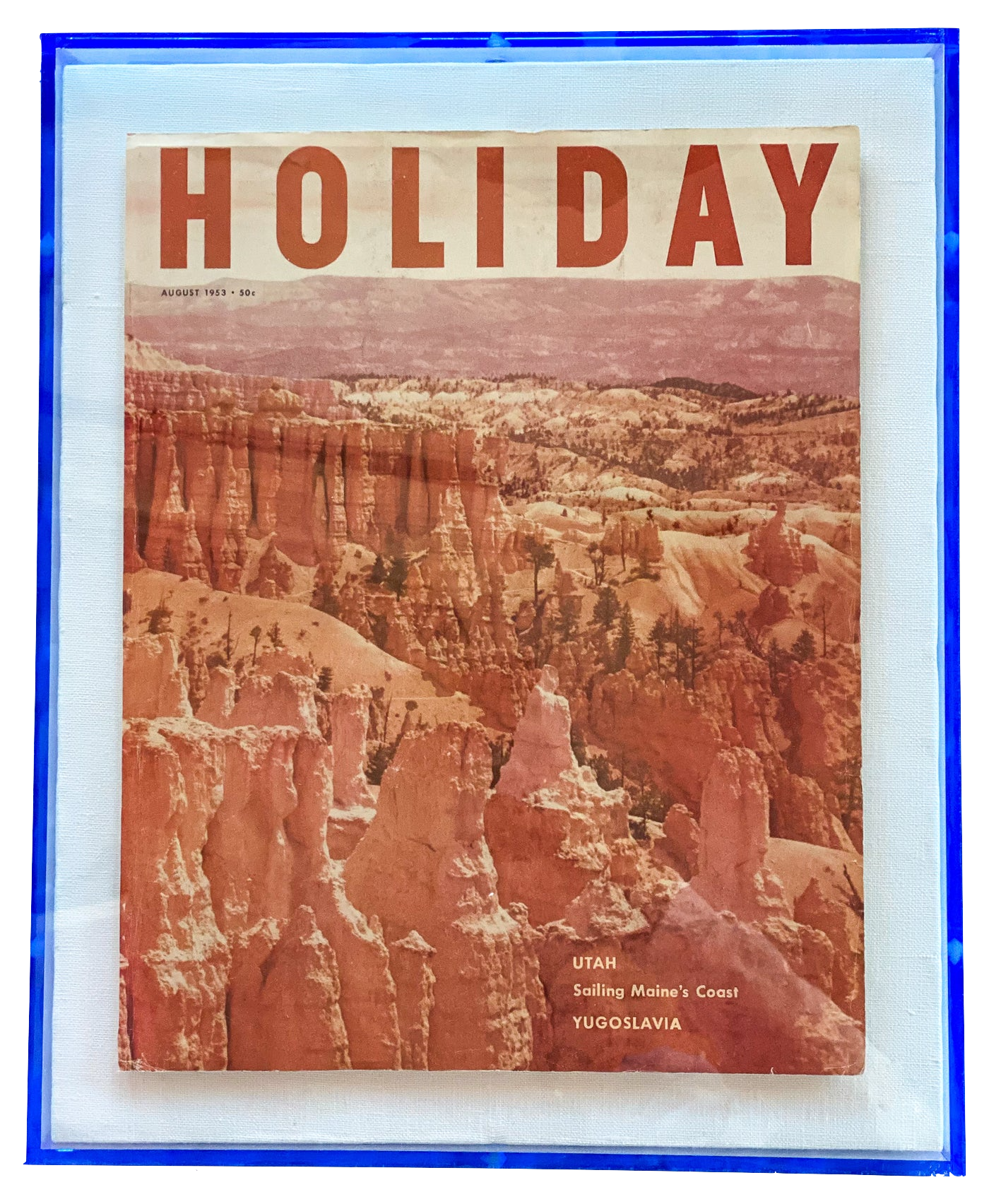 Framed Holiday Magazine Cover - August 1953, "Utah"