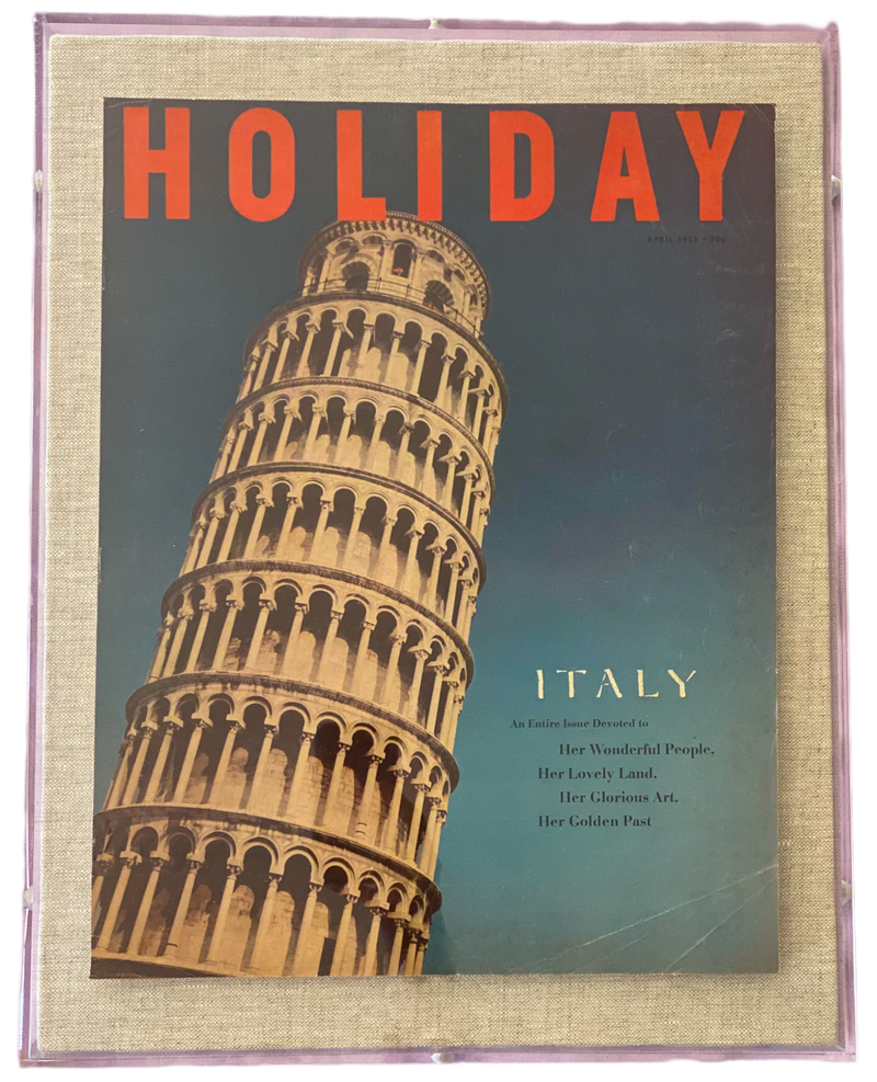 Framed Holiday Magazine Cover - April 1955, "Italy"
